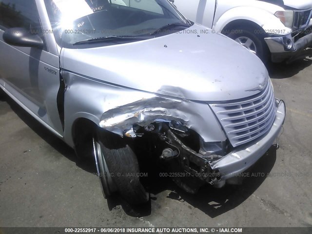 3C3AY75S35T356800 - 2005 CHRYSLER PT CRUISER GT SILVER photo 6