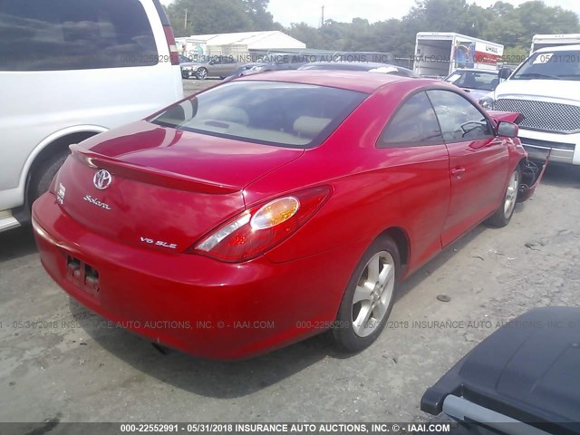 4T1CA30P96U105366 - 2006 TOYOTA CAMRY SOLARA SE/SLE RED photo 4