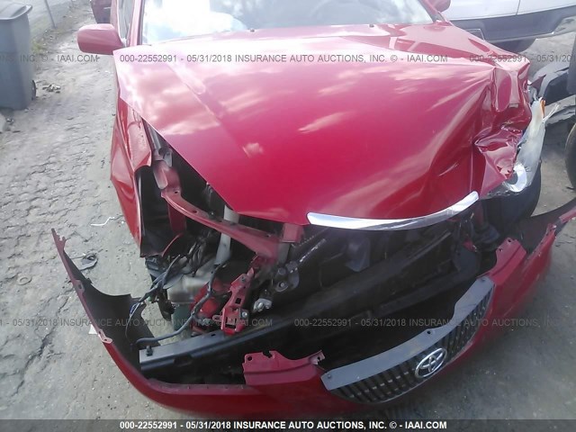 4T1CA30P96U105366 - 2006 TOYOTA CAMRY SOLARA SE/SLE წითელი ფოტო 6