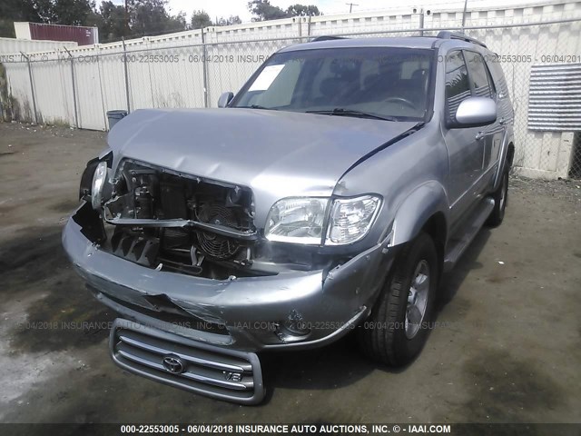 5TDBT48A62S092896 - 2002 TOYOTA SEQUOIA LIMITED SILVER photo 2
