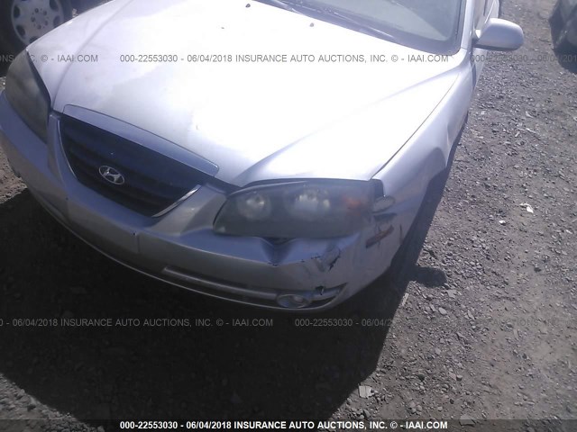 KMHDN46D95U965360 - 2005 HYUNDAI ELANTRA GLS/GT SILVER photo 6