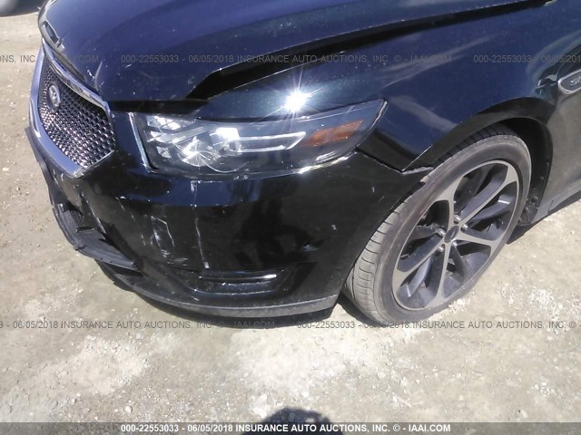 1FAHP2KTXEG116893 - 2014 FORD TAURUS SHO BLUE photo 6