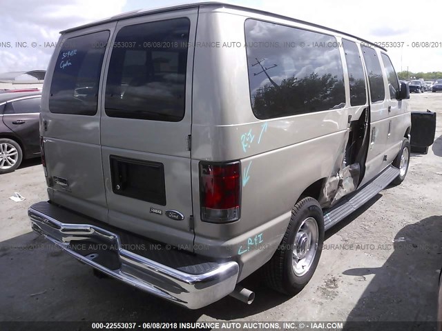 1FMNE1BL0EDA76527 - 2014 FORD ECONOLINE E150 WAGON BROWN photo 4