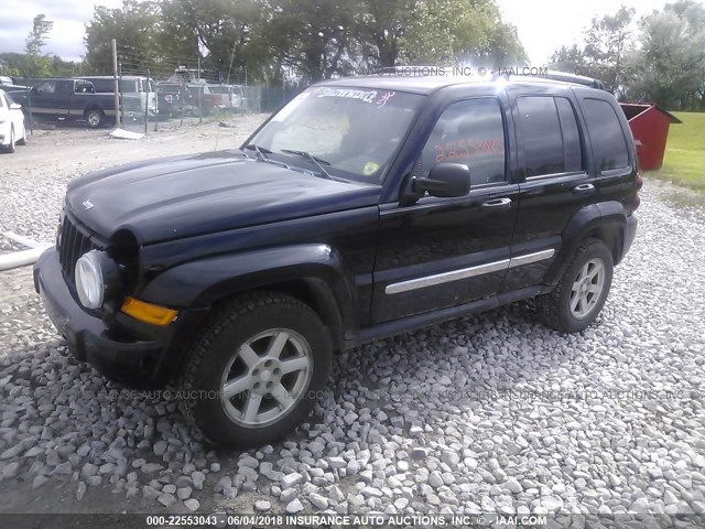 1J4GL58K15W540660 - 2005 JEEP LIBERTY LIMITED BLACK photo 2