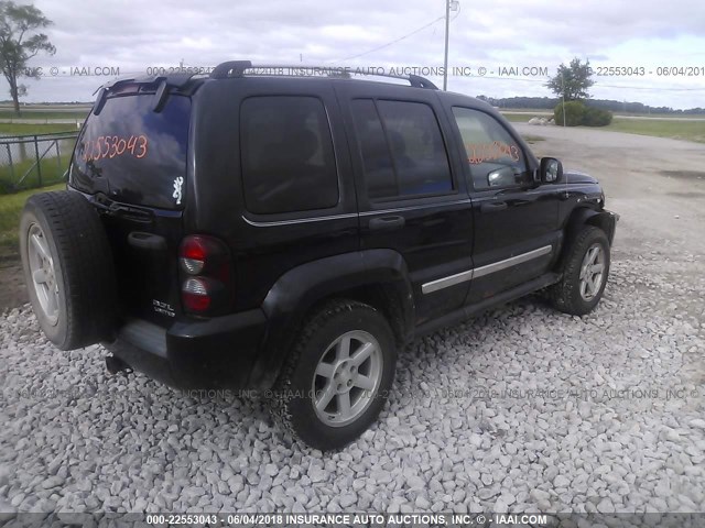 1J4GL58K15W540660 - 2005 JEEP LIBERTY LIMITED BLACK photo 4