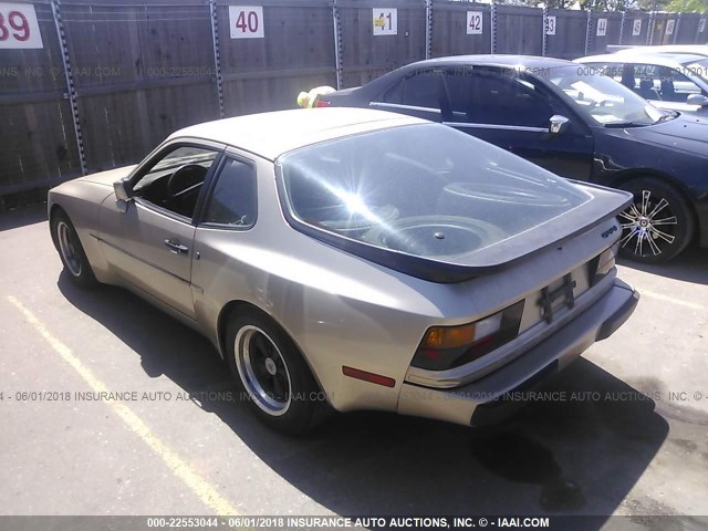 WP0AA0942FN458805 - 1985 PORSCHE 944 GOLD photo 3