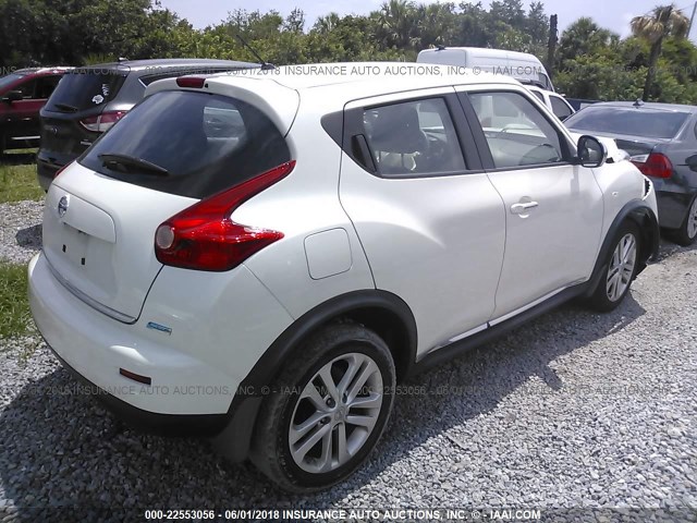 JN8AF5MR5DT208540 - 2013 NISSAN JUKE S/SV/SL WHITE photo 4