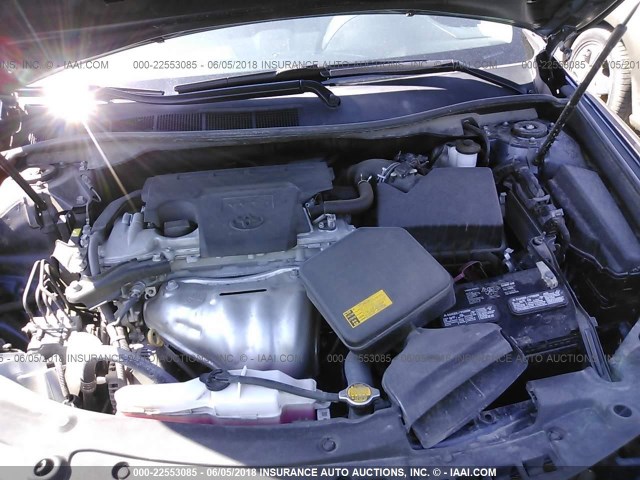 4T1BF1FK9EU778539 - 2014 TOYOTA CAMRY L/SE/LE/XLE მუქი ლურჯი ფოტო 10