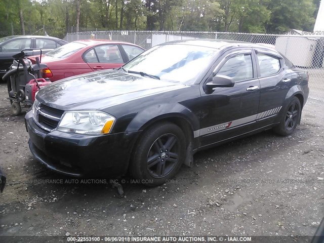 1B3LC56R38N659990 - 2008 DODGE AVENGER SXT BLACK photo 2