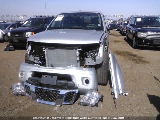 1N6AD0ER3GN748896 - 2016 NISSAN FRONTIER S/SV/SL/PRO-4X SILVER photo 6