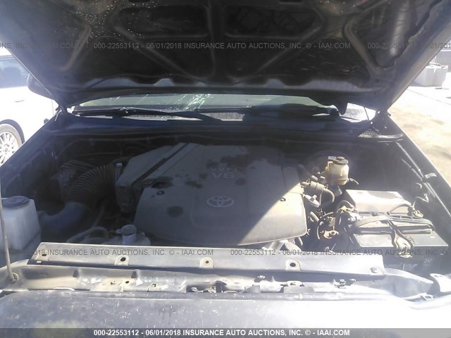 3TMLU42N29M025476 - 2009 TOYOTA TACOMA DOUBLE CAB ნაცრისფერი ფოტო 10