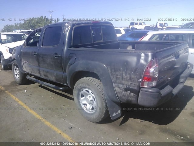 3TMLU42N29M025476 - 2009 TOYOTA TACOMA DOUBLE CAB GRAY photo 3