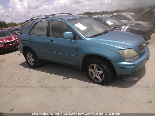 JT6GF10U8X0028345 - 1999 LEXUS RX 300 TEAL photo 1