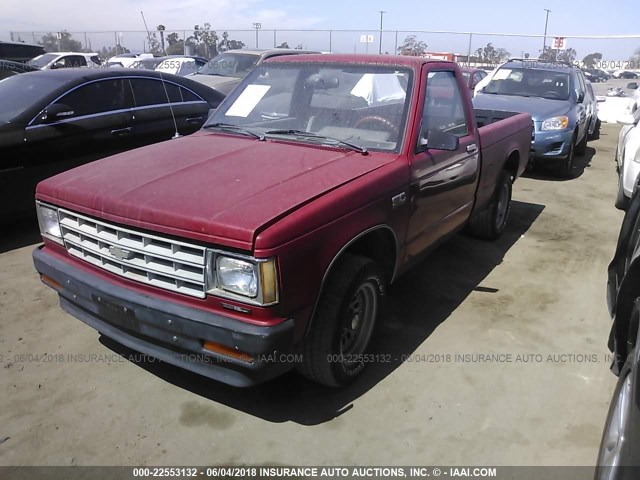 1GCBS14E6G8170874 - 1986 CHEVROLET S TRUCK S10 RED photo 2