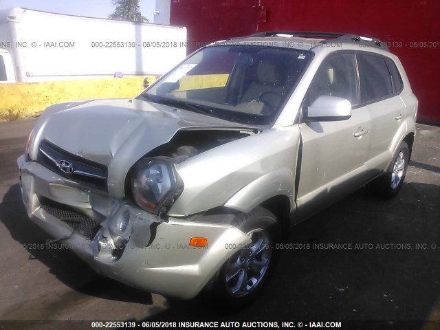 KM8JN12B89U038667 - 2009 HYUNDAI TUCSON SE/LIMITED GREEN photo 2