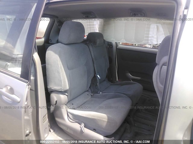 5TDZK23C77S018179 - 2007 TOYOTA SIENNA CE/LE SILVER photo 8