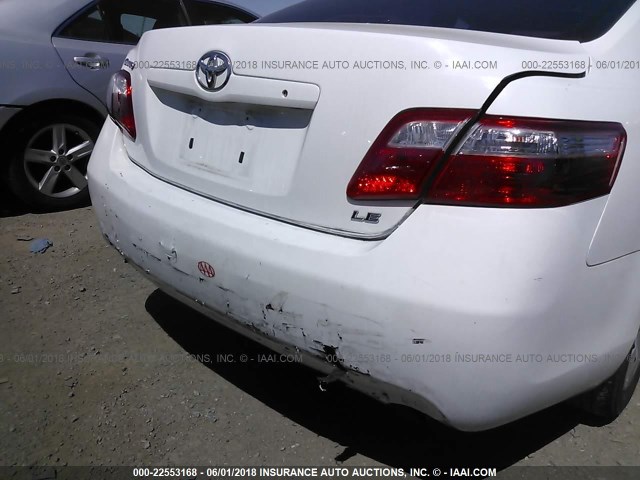 4T1BE46K49U890255 - 2009 TOYOTA CAMRY SE/LE/XLE თეთრი ფოტო 6