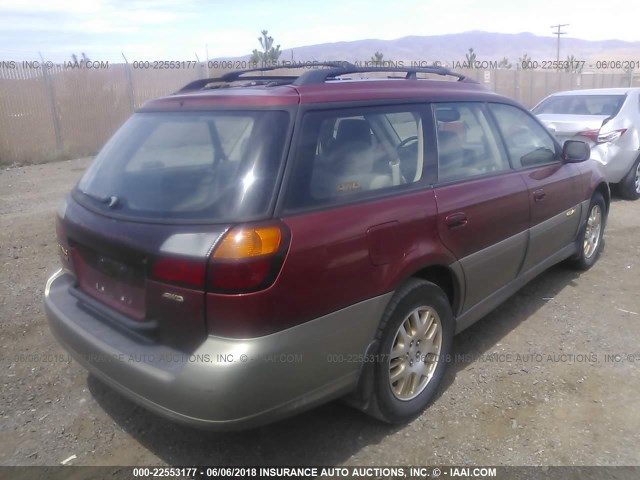 4S3BH895737658201 - 2003 SUBARU LEGACY OUTBACK H6 3.0 SPECIAL RED photo 4
