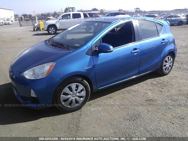 JTDKDTB30D1540910 - 2013 TOYOTA PRIUS C 蓝色 照片 2