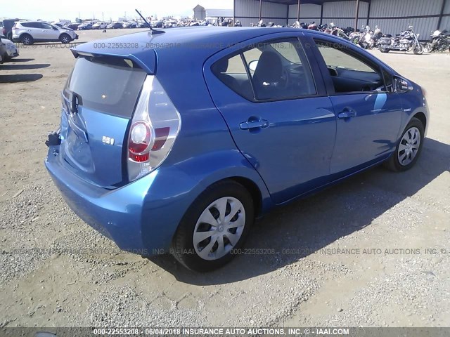 JTDKDTB30D1540910 - 2013 TOYOTA PRIUS C 蓝色 照片 4