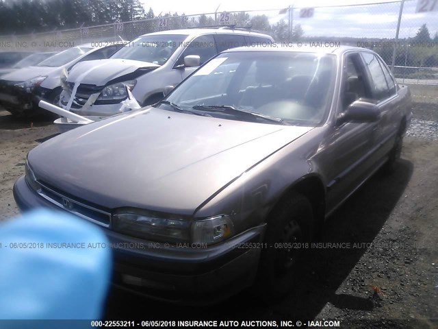 JHMCB7655MC027023 - 1991 HONDA ACCORD LX/EX BROWN photo 2