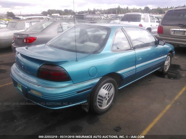 1G2NE15M5SM541425 - 1995 PONTIAC GRAND AM SE TURQUOISE photo 4