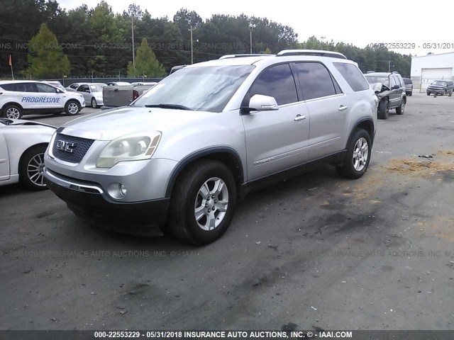 1GKER23718J251975 - 2008 GMC ACADIA SLT-1 SILVER photo 2