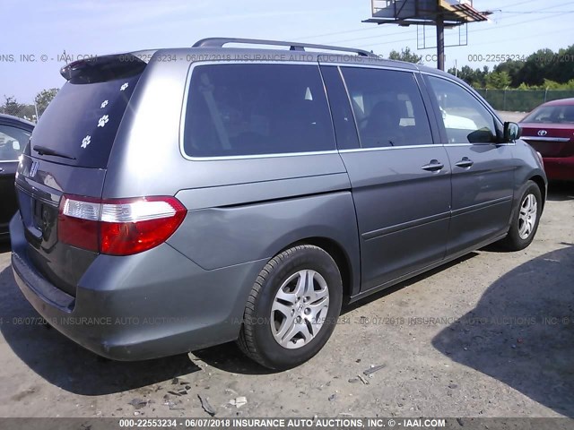 5FNRL38727B111050 - 2007 HONDA ODYSSEY EXL GRAY photo 4