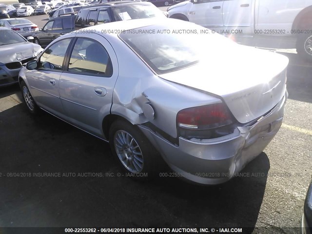 1C3EL46X66N102704 - 2006 CHRYSLER SEBRING SILVER photo 3