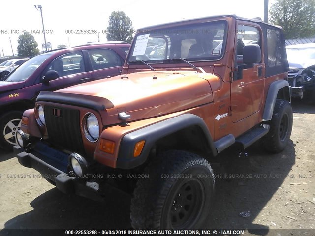 1J4FA49S8YP799106 - 2000 JEEP WRANGLER / TJ SPORT Narıncı foto 2