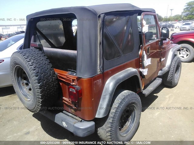 1J4FA49S8YP799106 - 2000 JEEP WRANGLER / TJ SPORT Narıncı foto 4