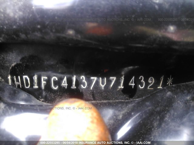 1HD1FC4137Y714321 - 2007 HARLEY-DAVIDSON FLHTCUI Қызыл фото 10