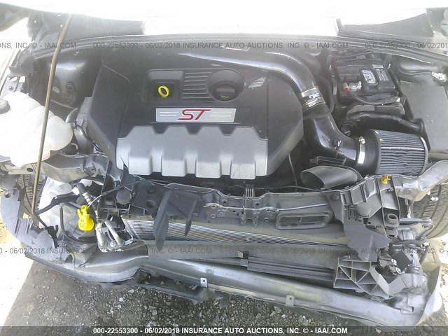 1FADP3L99HL348243 - 2017 FORD FOCUS ST GRAY photo 10