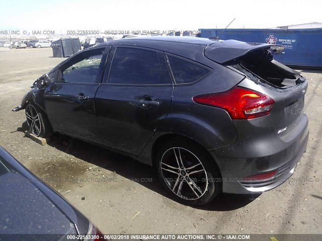 1FADP3L99HL348243 - 2017 FORD FOCUS ST GRAY photo 3