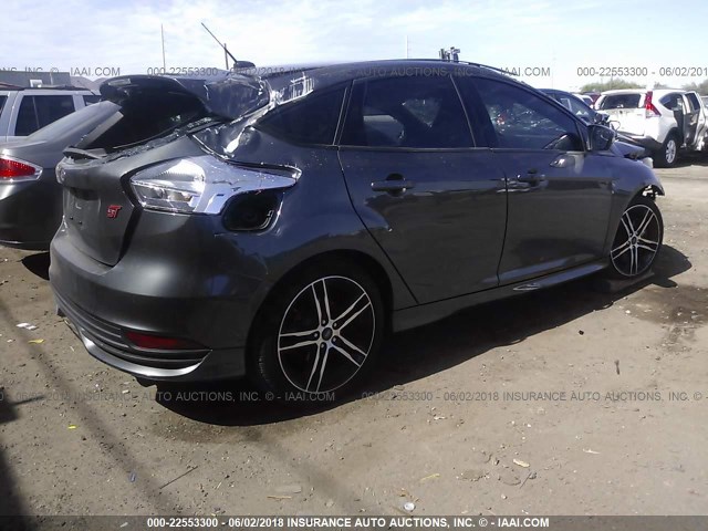 1FADP3L99HL348243 - 2017 FORD FOCUS ST GRAY photo 4