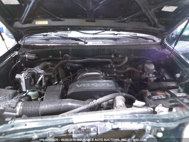 5TDBT48A22S068756 - 2002 TOYOTA SEQUOIA LIMITED GREEN photo 10