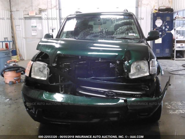 5TDBT48A22S068756 - 2002 TOYOTA SEQUOIA LIMITED GREEN photo 6