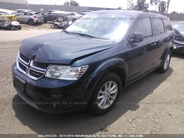 3C4PDCBB3FT710847 - 2015 DODGE JOURNEY SXT BLUE photo 2