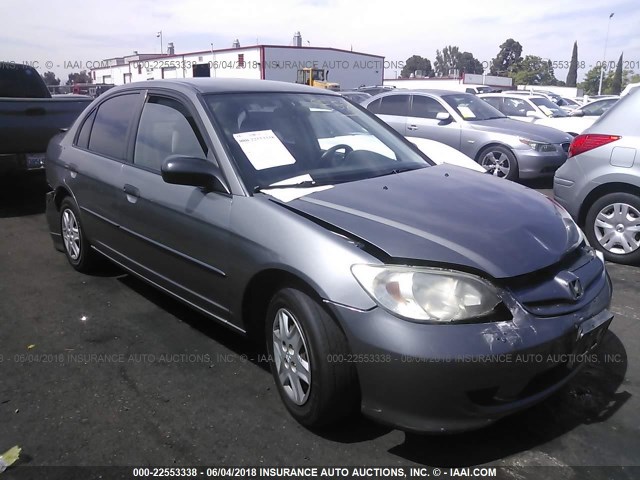 1HGES16315L026525 - 2005 HONDA CIVIC DX VP GRAY photo 1