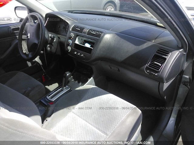 1HGES16315L026525 - 2005 HONDA CIVIC DX VP GRAY photo 5