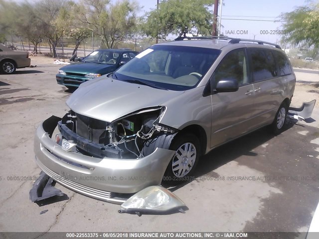 5TDZA23C95S380465 - 2005 TOYOTA SIENNA CE/LE GOLD photo 2