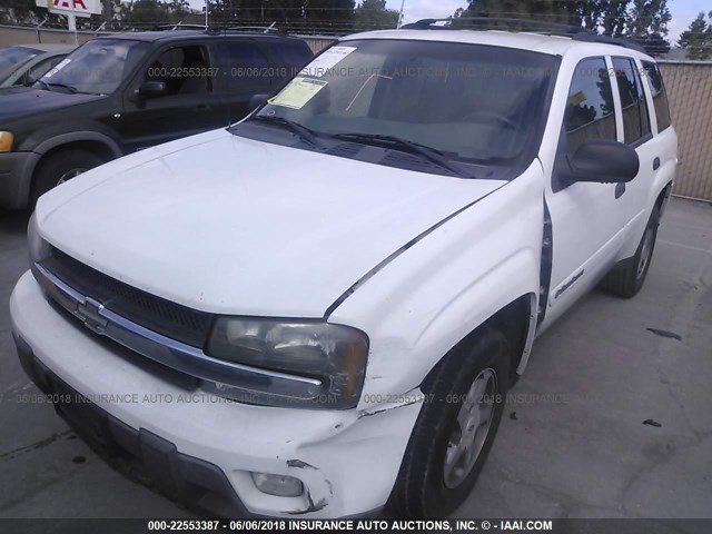 1GNDS13S632161273 - 2003 CHEVROLET TRAILBLAZER  WHITE photo 2