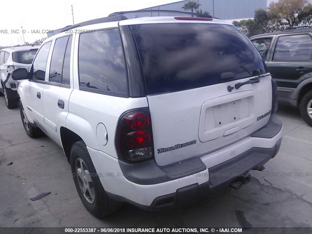 1GNDS13S632161273 - 2003 CHEVROLET TRAILBLAZER  WHITE photo 3