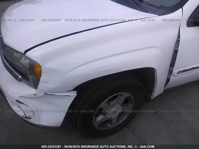 1GNDS13S632161273 - 2003 CHEVROLET TRAILBLAZER  WHITE photo 6