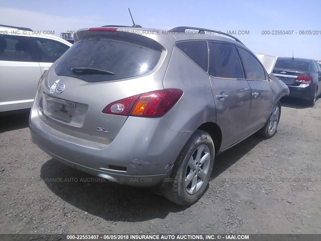 JN8AZ1MU3AW002020 - 2010 NISSAN MURANO S/SL/LE Champagne photo 4