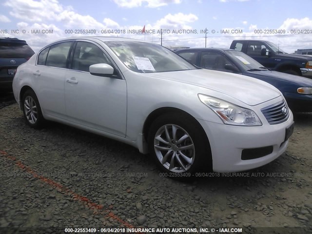 JNKCV61F29M054649 - 2009 INFINITI G37 WHITE photo 1