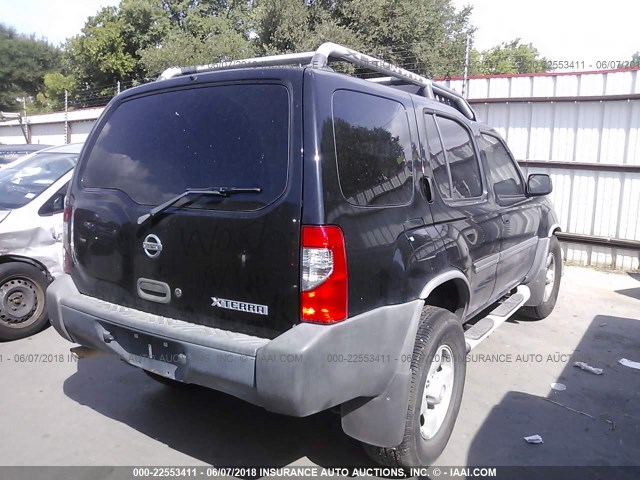 5N1ED28T34C629420 - 2004 NISSAN XTERRA XE/SE BLACK photo 4