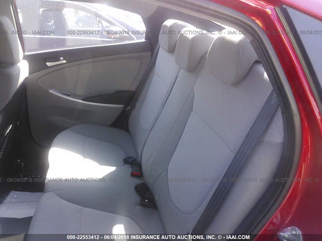 KMHCT4AE7EU702379 - 2014 HYUNDAI ACCENT GLS/GS RED photo 8