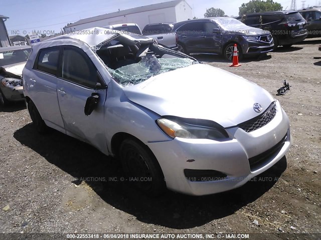 2T1KU40E89C172893 - 2009 TOYOTA COROLLA MATRIX  SILVER photo 1