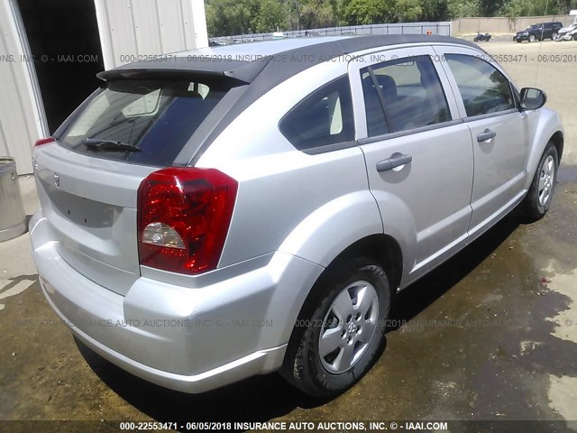 1B3HB28B38D671733 - 2008 DODGE CALIBER SILVER photo 4